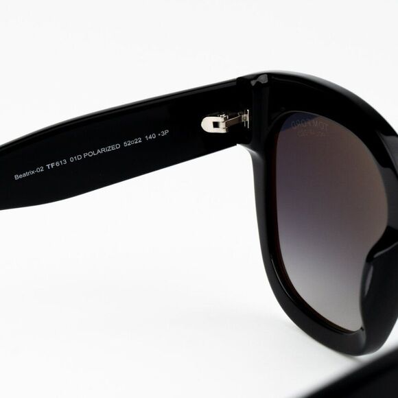 NEW Tom Ford FT0613/S 01D BEATRIX-02 Black Grey Polarized Gradient Squared - Picture 10 of 11